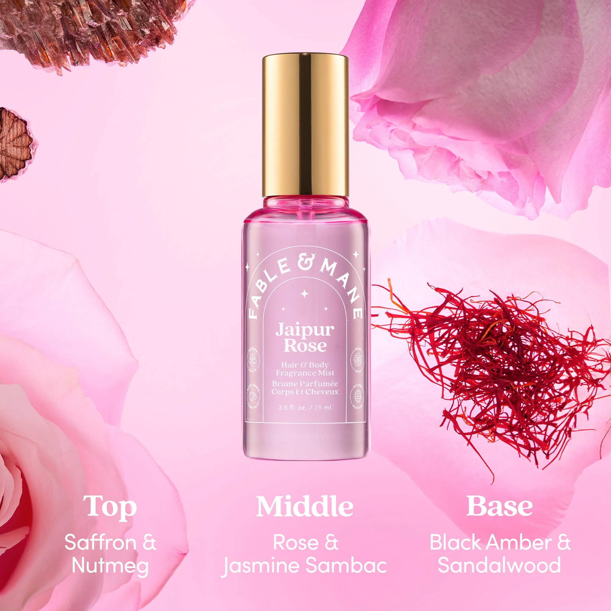 Jaipur Rose Hair & Body Fragrance Mist - Image 6